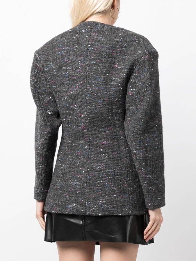 GANNI Getailleerde blazer Grijs