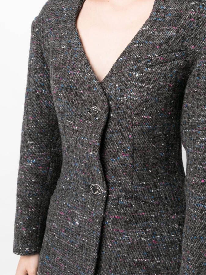 GANNI Getailleerde blazer Grijs