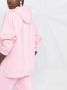 GANNI Hoodie met geborduurd logo dames biologisch katoen gerecycled polyester XXS XS Roze - Thumbnail 5
