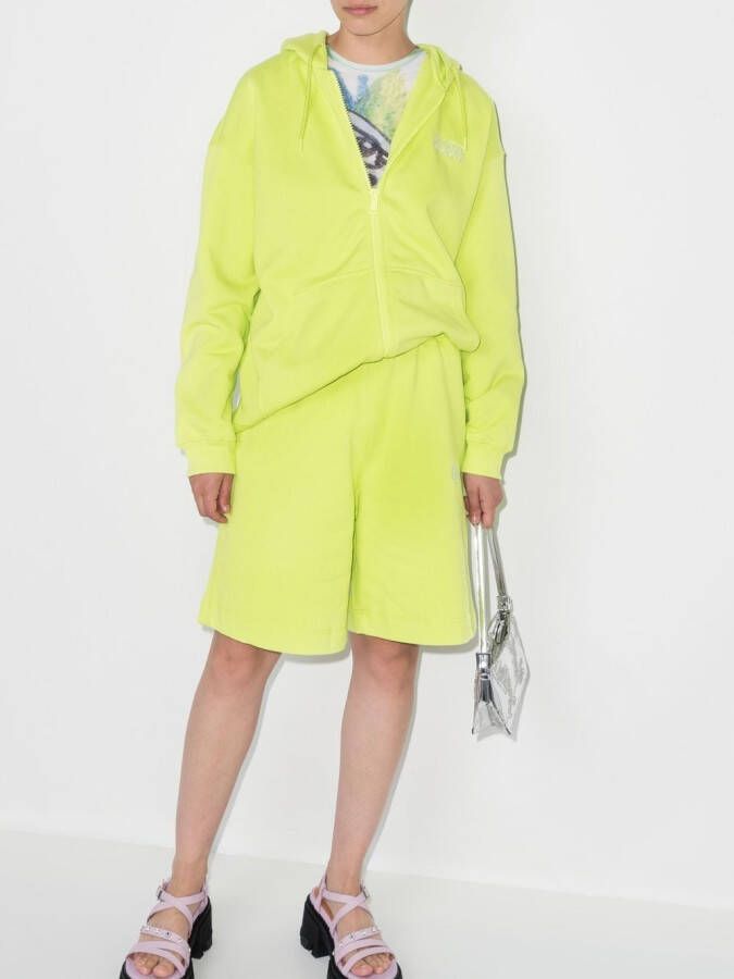 GANNI Hoodie met rits Groen