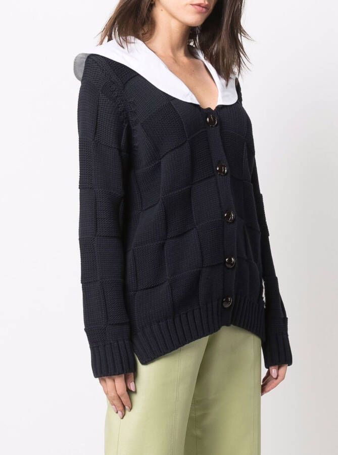 GANNI Intarsia vest Blauw