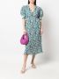 GANNI Jurk met bloemenprint Blauw - Thumbnail 2