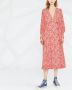 GANNI Jurk met bloemenprint Oranje - Thumbnail 2