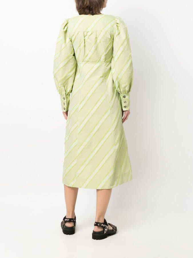 GANNI Jurk met lange mouwen Groen