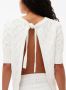 GANNI Kabelgebreide T-shirt Wit - Thumbnail 5