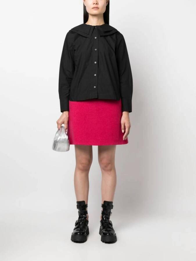 GANNI Blouse met bies Zwart