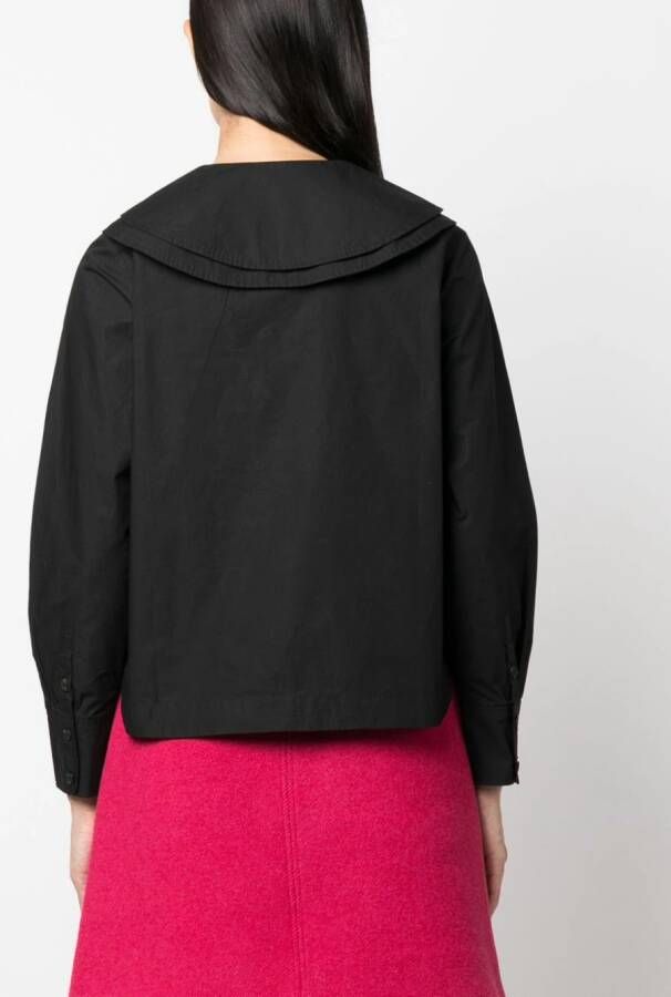 GANNI Blouse met bies Zwart