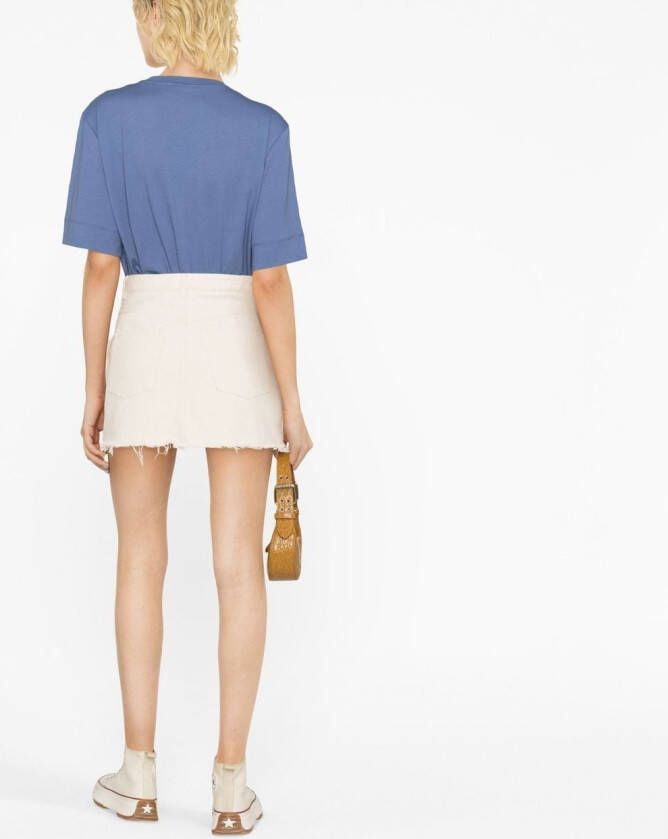 GANNI T-shirt met logoprint Blauw