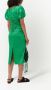GANNI Midi-jurk met pofmouwen Groen - Thumbnail 3