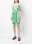 GANNI Midi-jurk met ruches Groen - Thumbnail 2