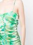 GANNI Midi-jurk met ruches Groen - Thumbnail 5