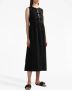 GANNI Midi-jurk met strikdetail Zwart - Thumbnail 2