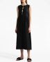 GANNI Midi-jurk met strikdetail Zwart - Thumbnail 3