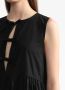 GANNI Midi-jurk met strikdetail Zwart - Thumbnail 5