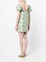 GANNI Mini-jurk met bloemjacquard Wit - Thumbnail 4