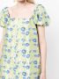 GANNI Mini-jurk met bloemjacquard Wit - Thumbnail 5