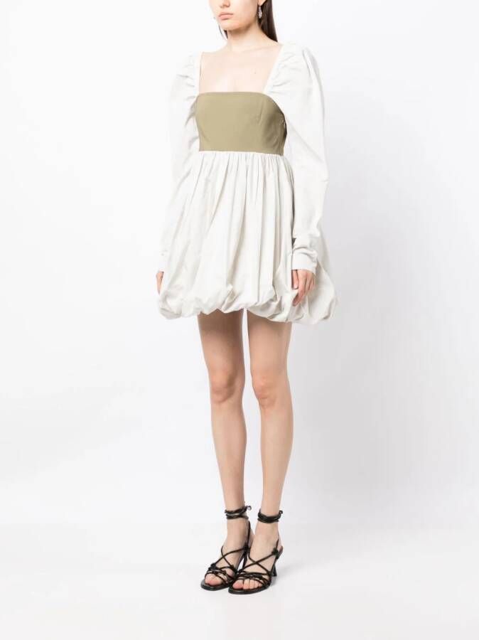 GANNI Mini-jurk met colourblocking Wit