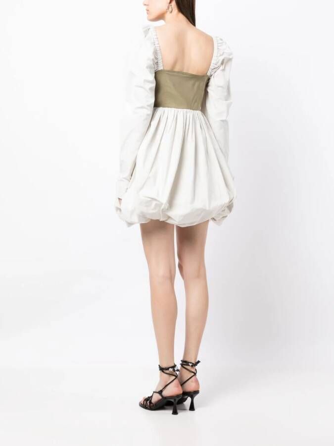 GANNI Mini-jurk met colourblocking Wit