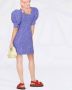 GANNI Mini-jurk met V-hals 731 BLUE IRIS - Thumbnail 4