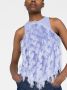 GANNI Mouwloze top Paars - Thumbnail 3