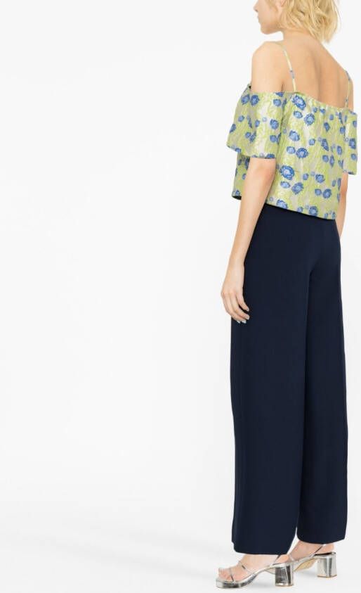 GANNI Off-shoulder blouse Grijs