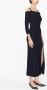 GANNI Off-shoulder midi-jurk Blauw - Thumbnail 3
