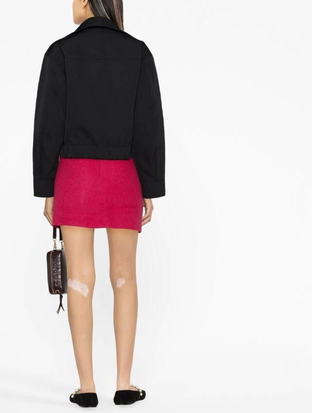 GANNI Jack met oversized kraag Zwart