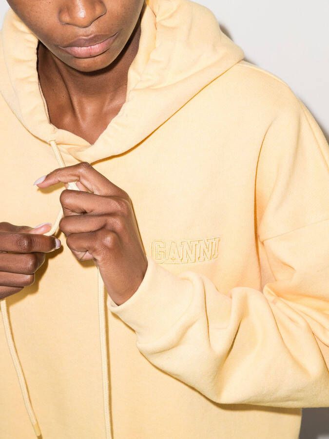 GANNI Oversized hoodie Geel