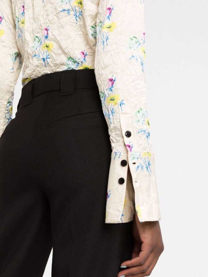 GANNI Pantalon met toelopende pijpen Zwart