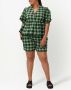 GANNI Geruite shorts Groen - Thumbnail 2