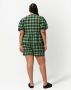 GANNI Geruite shorts Groen - Thumbnail 3