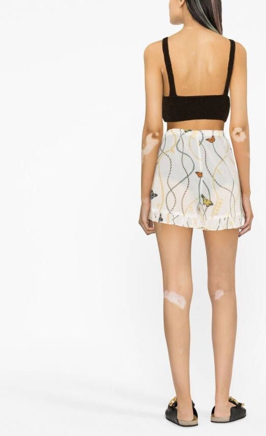 GANNI High waist shorts Wit