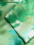 GANNI Off-shoulder zijden jurk met print Groen - Thumbnail 5