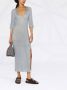GANNI Ribgebreide maxi-jurk Blauw - Thumbnail 2