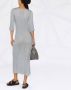 GANNI Ribgebreide maxi-jurk Blauw - Thumbnail 4