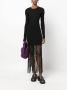 GANNI Ribgebreide mini-jurk Zwart - Thumbnail 2