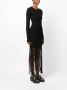 GANNI Ribgebreide mini-jurk Zwart - Thumbnail 3