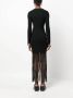 GANNI Ribgebreide mini-jurk Zwart - Thumbnail 4