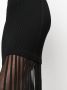 GANNI Ribgebreide mini-jurk Zwart - Thumbnail 5