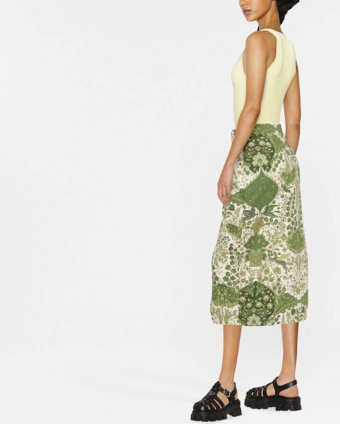 GANNI Ribgebreide tanktop Geel