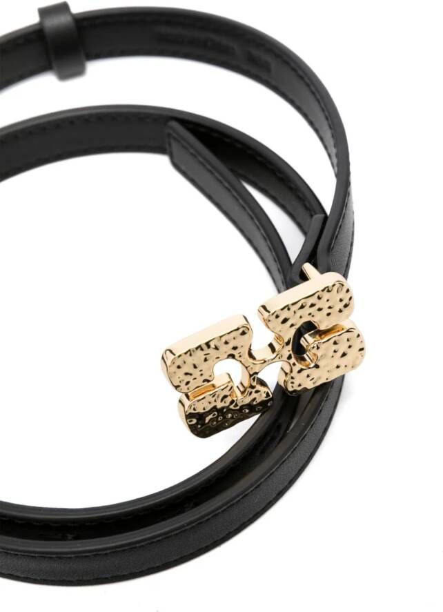 GANNI Riem met logogesp Zwart