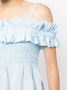 GANNI Midi-jurk met ruches Blauw - Thumbnail 5