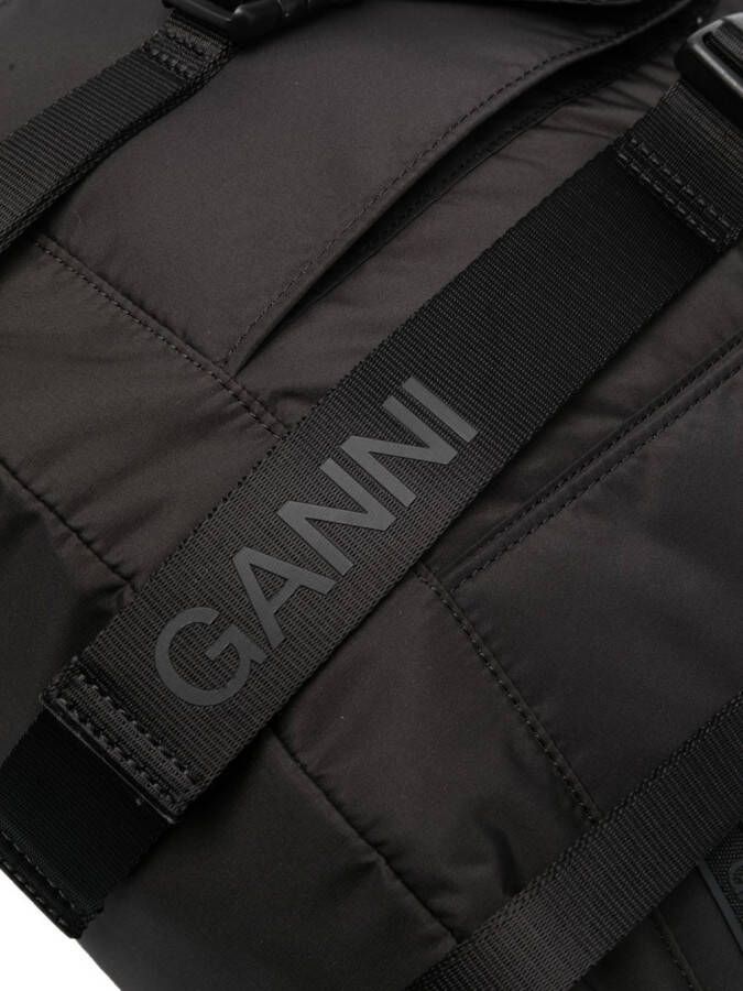 GANNI Rugzak met meerdere zakken Zwart