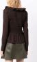 GANNI Gesmockte blouse Bruin - Thumbnail 4