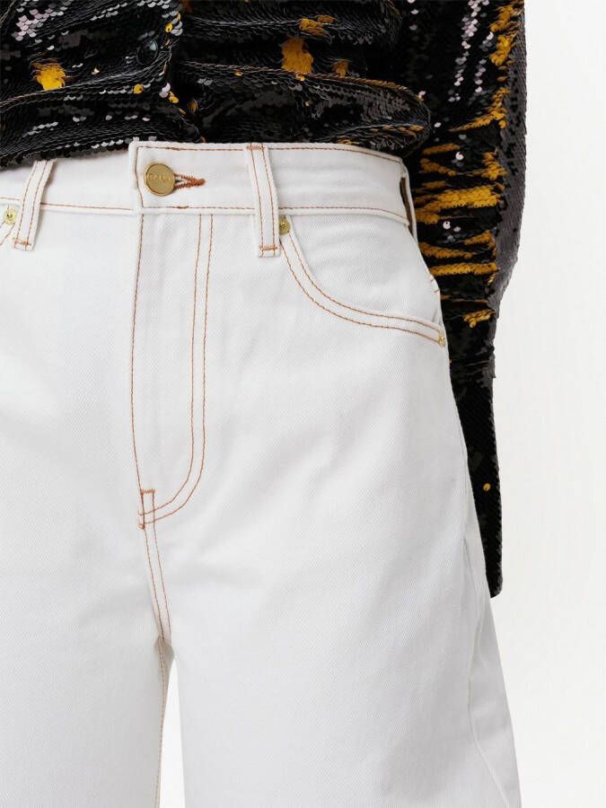 GANNI Jeans met toelopende pijpen Wit