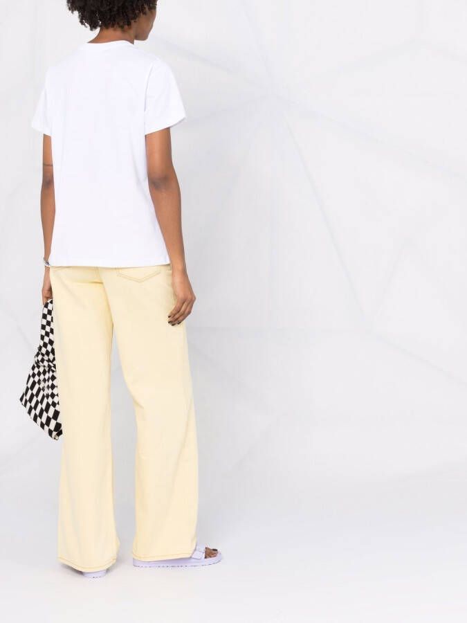 GANNI T-shirt met print Wit
