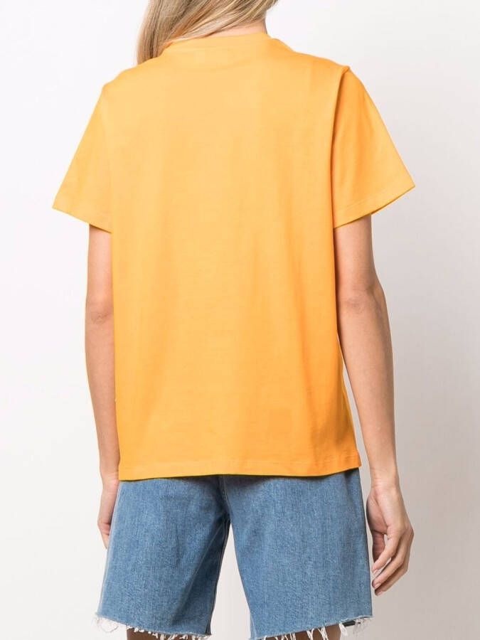 GANNI T-shirt met tekst Oranje