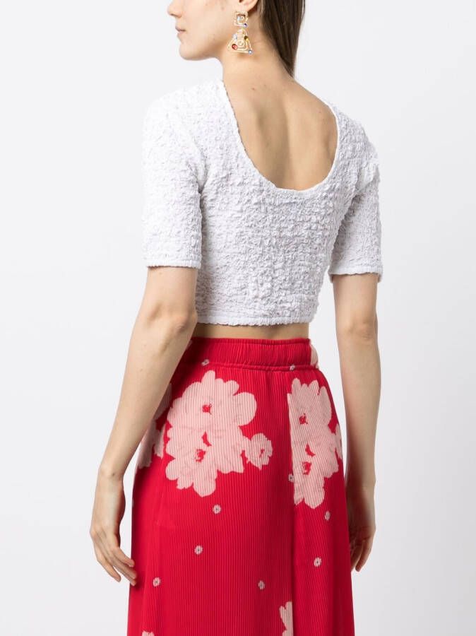 GANNI Cropped top Wit