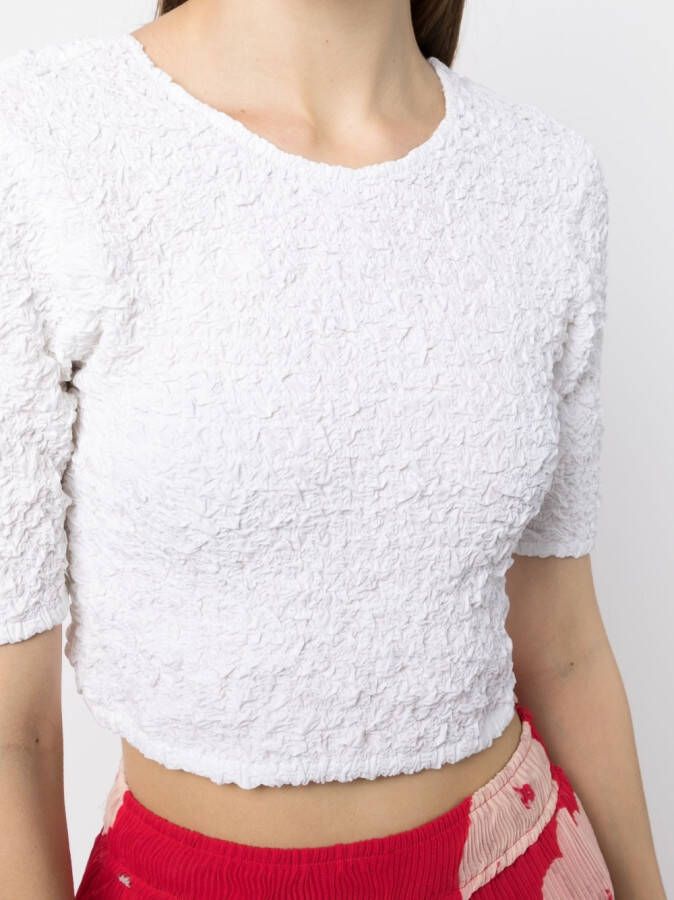 GANNI Cropped top Wit
