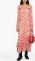 GANNI Maxi-jurk met tijgerprint Rood - Thumbnail 2